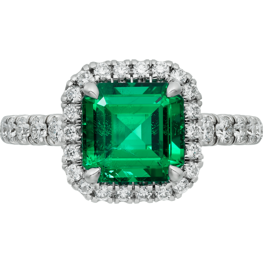 Cartier Destinée戒指，镶嵌彩色宝石 铂金