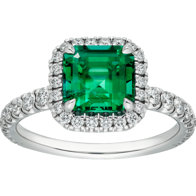 Cartier Destinée戒指，镶嵌彩色宝石 铂金
