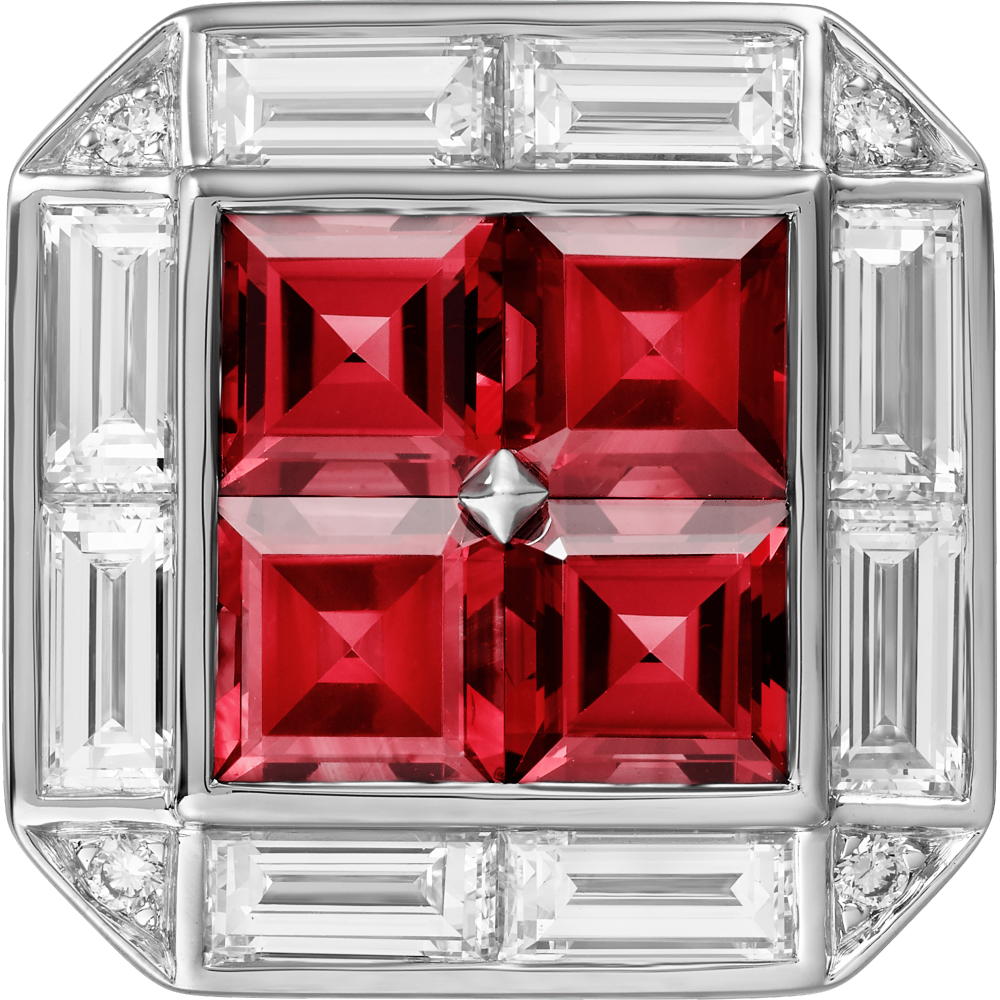 Cartier Héritage红宝石衬衫钉饰