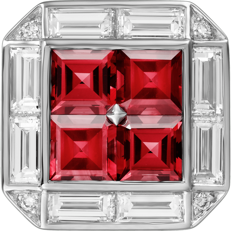 Cartier Héritage红宝石衬衫钉饰