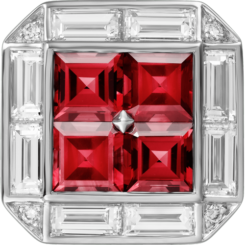 Cartier Héritage红宝石衬衫钉饰