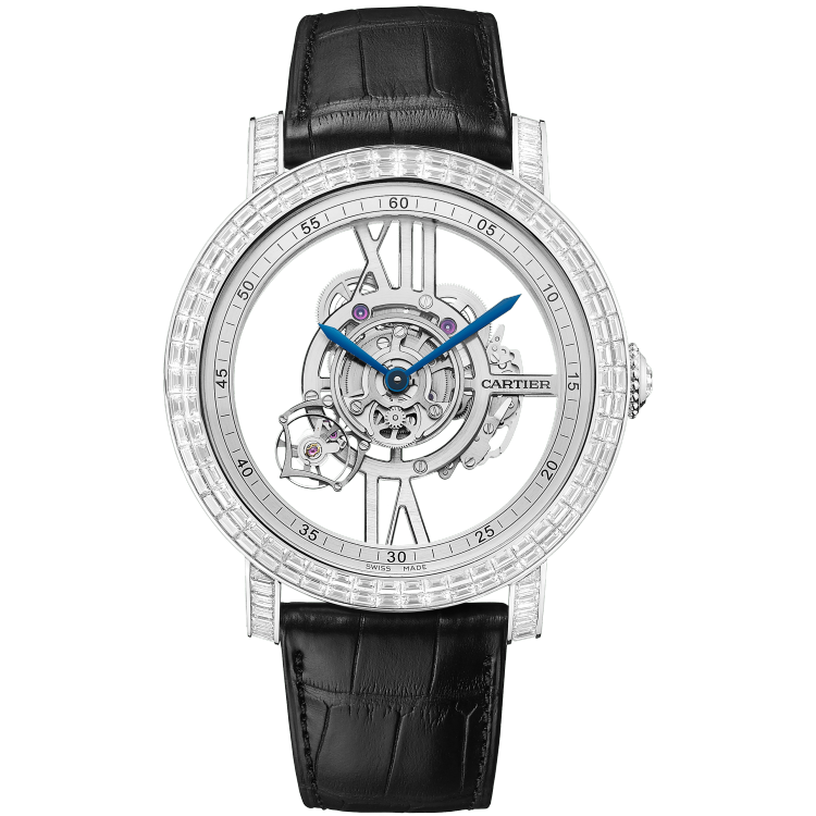 Rotonde de Cartier Astrotourbillon天体运转式陀飞轮镂空腕表 48毫米 铂金 手动上链