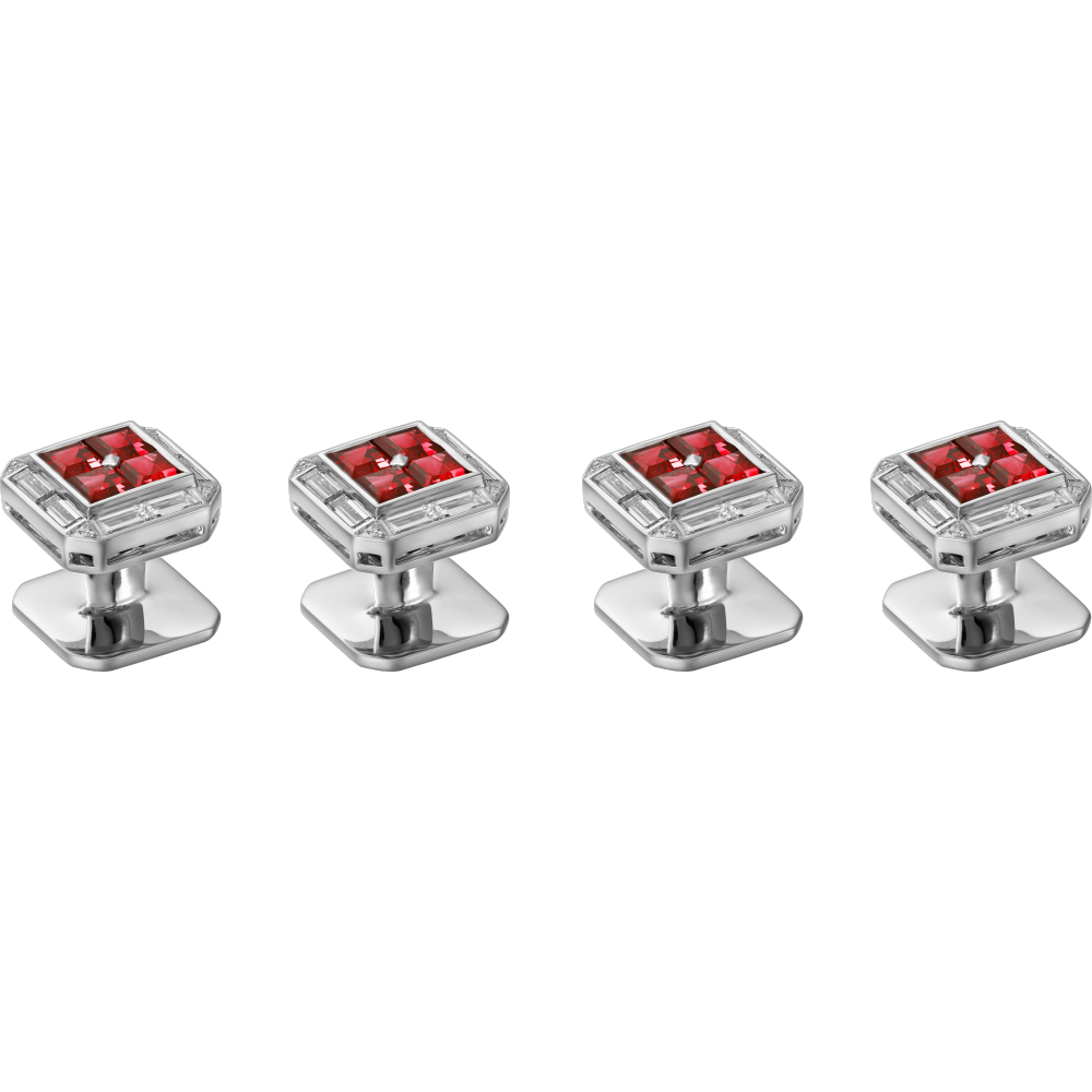 Cartier Héritage红宝石衬衫钉饰