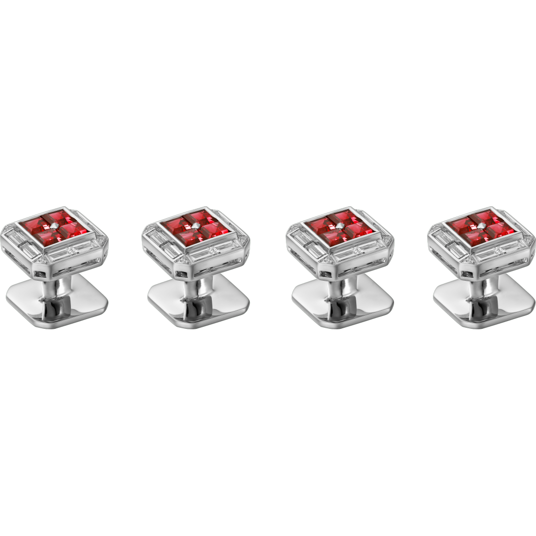 Cartier Héritage红宝石衬衫钉饰