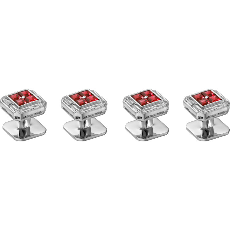 Cartier Héritage红宝石衬衫钉饰