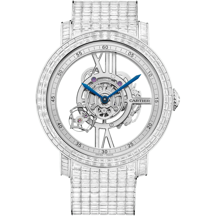 Rotonde de Cartier Astrotourbillon天体运转式陀飞轮镂空腕表 48毫米 铂金 手动上链