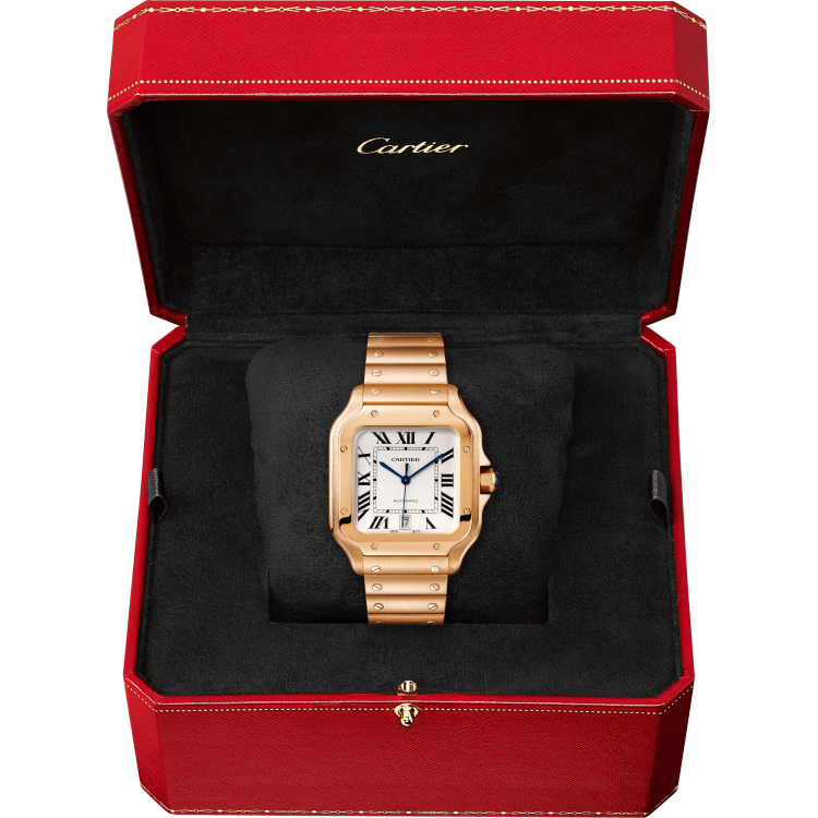 Santos de Cartier腕表 大号 18K玫瑰金 自动上链