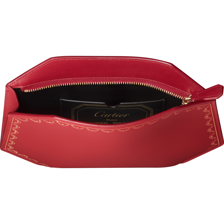 l3001729 - guirlande de cartier小号手拿包 红色 小牛皮 - 红色小牛