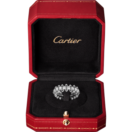 Clash de Cartier戒指，中号款 18K镀铑白金