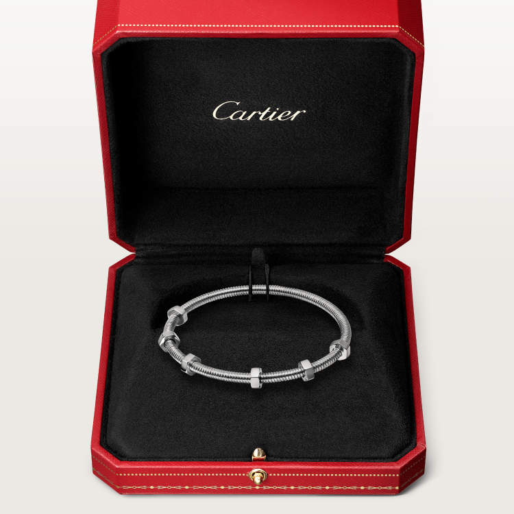 Ecrou de Cartier手镯 18K镀铑白金