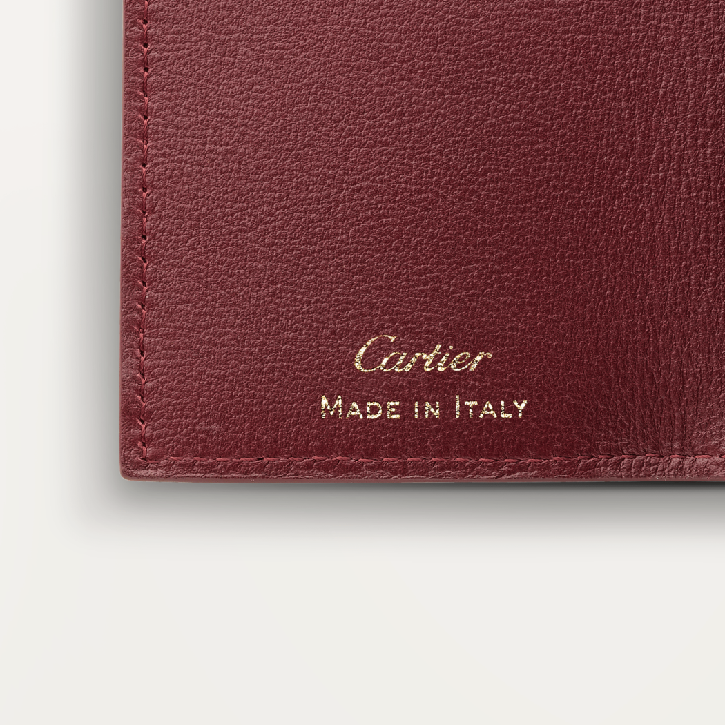 Must de Cartier钥匙圈（可挂6把钥匙） 酒红色 小牛皮