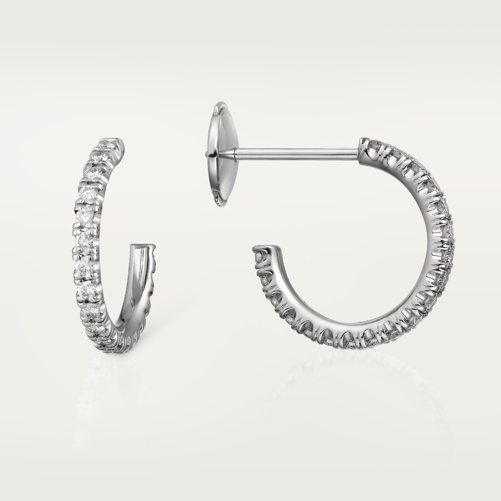 Etincelle de Cartier耳环，小号款 18K白金