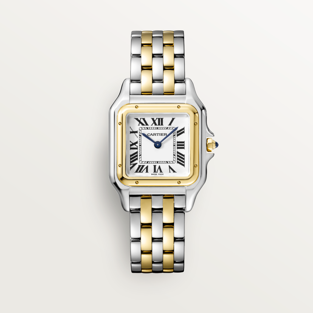 Panthère de Cartier腕表 中号 黄K金与精钢 石英