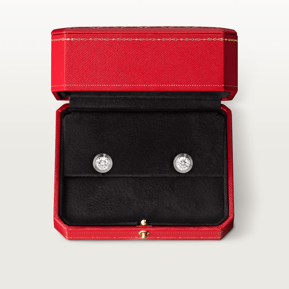 Cartier d'Amour 耳环，中号款 18K白金