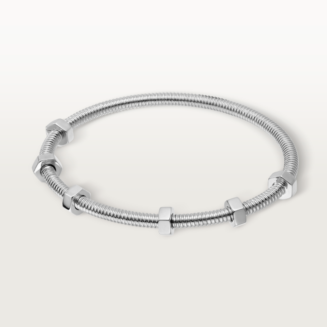 Ecrou de Cartier手镯 18K镀铑白金