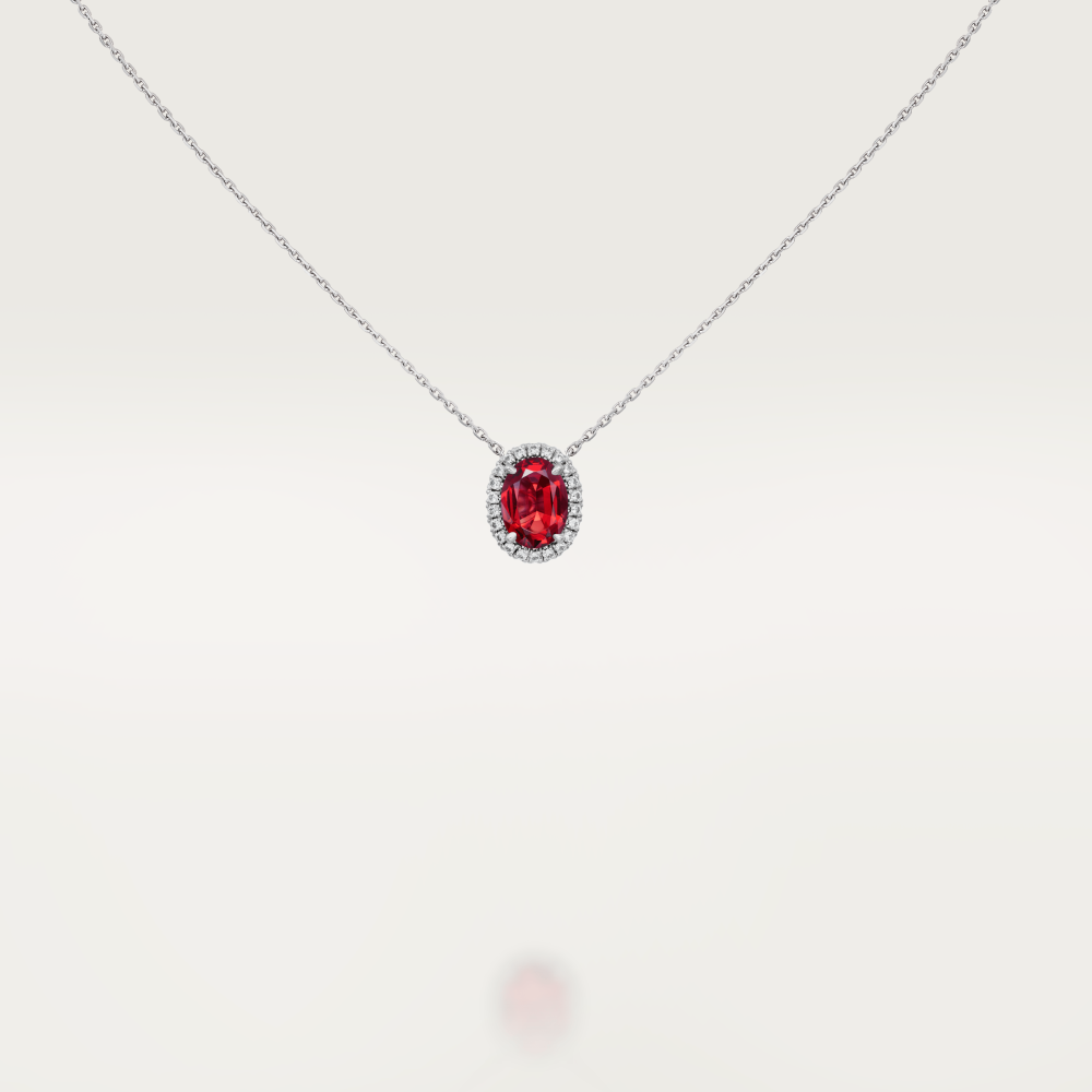 Cartier Destinée项链，镶嵌彩色宝石 18K白金