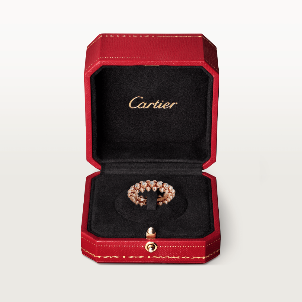 Clash de Cartier戒指，镶钻款 18K玫瑰金