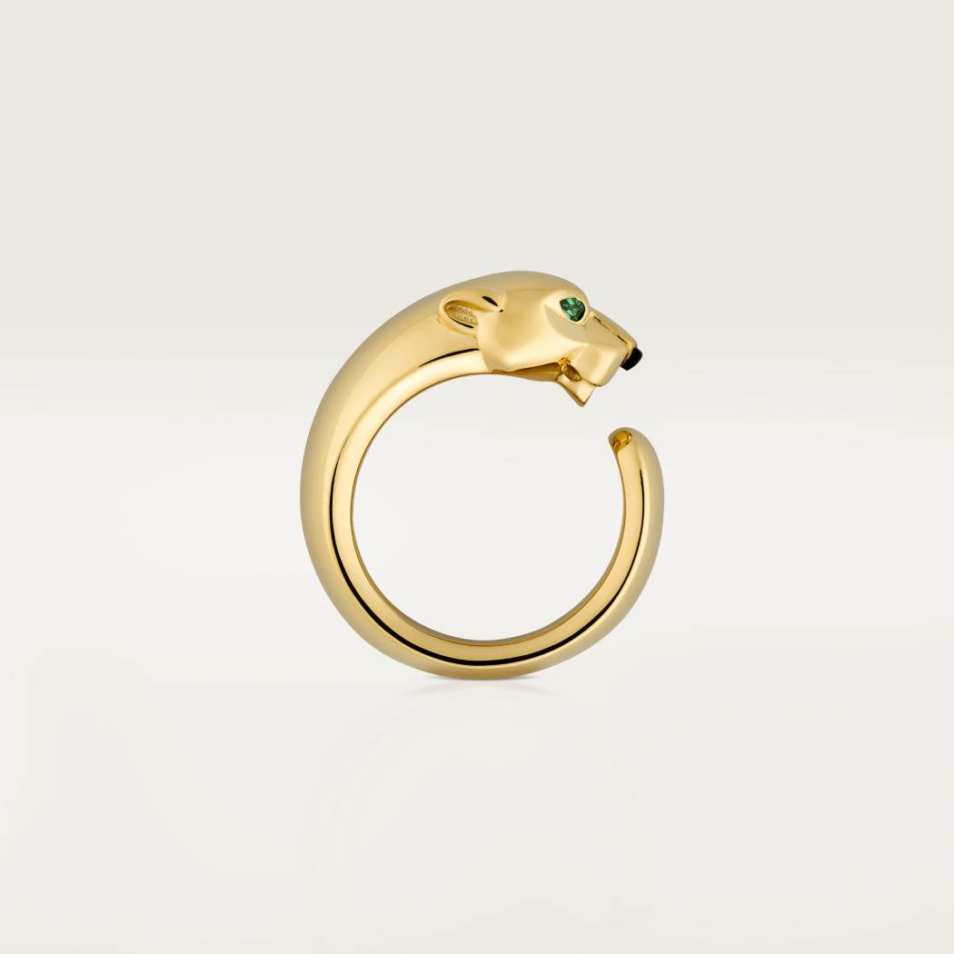 B4085900 - Panthère de Cartier戒指18K黄金- 黄金，缟玛瑙，沙弗莱 