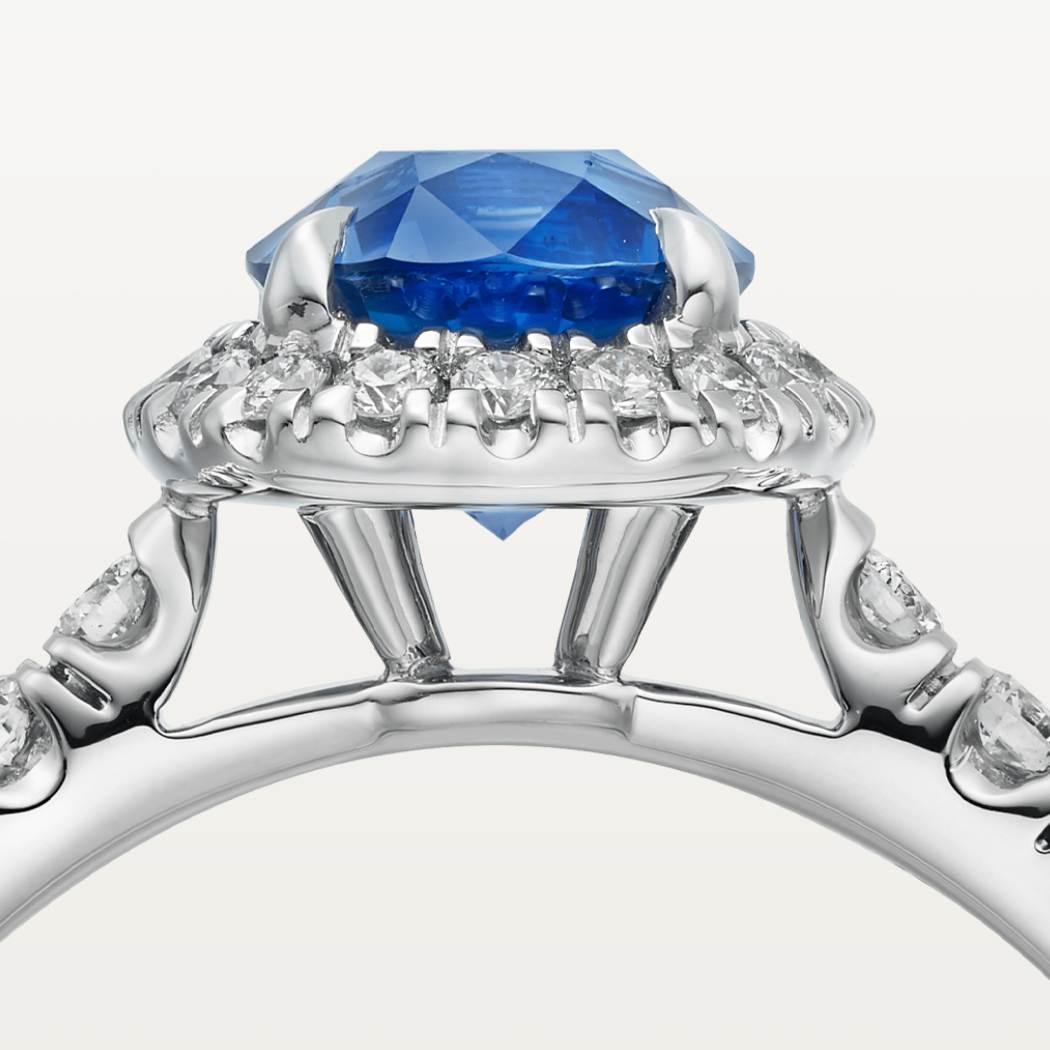 N Cartier Destinee戒指 镶嵌彩色宝石铂金 铂金 蓝宝石 钻石 卡地亚