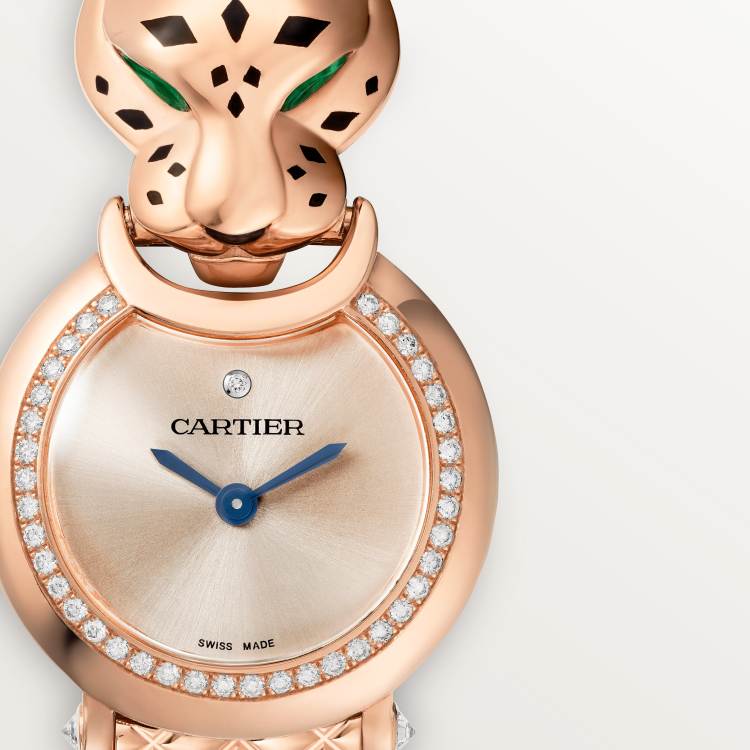 La Panthère de Cartier 腕表 中号款 18K玫瑰金 石英