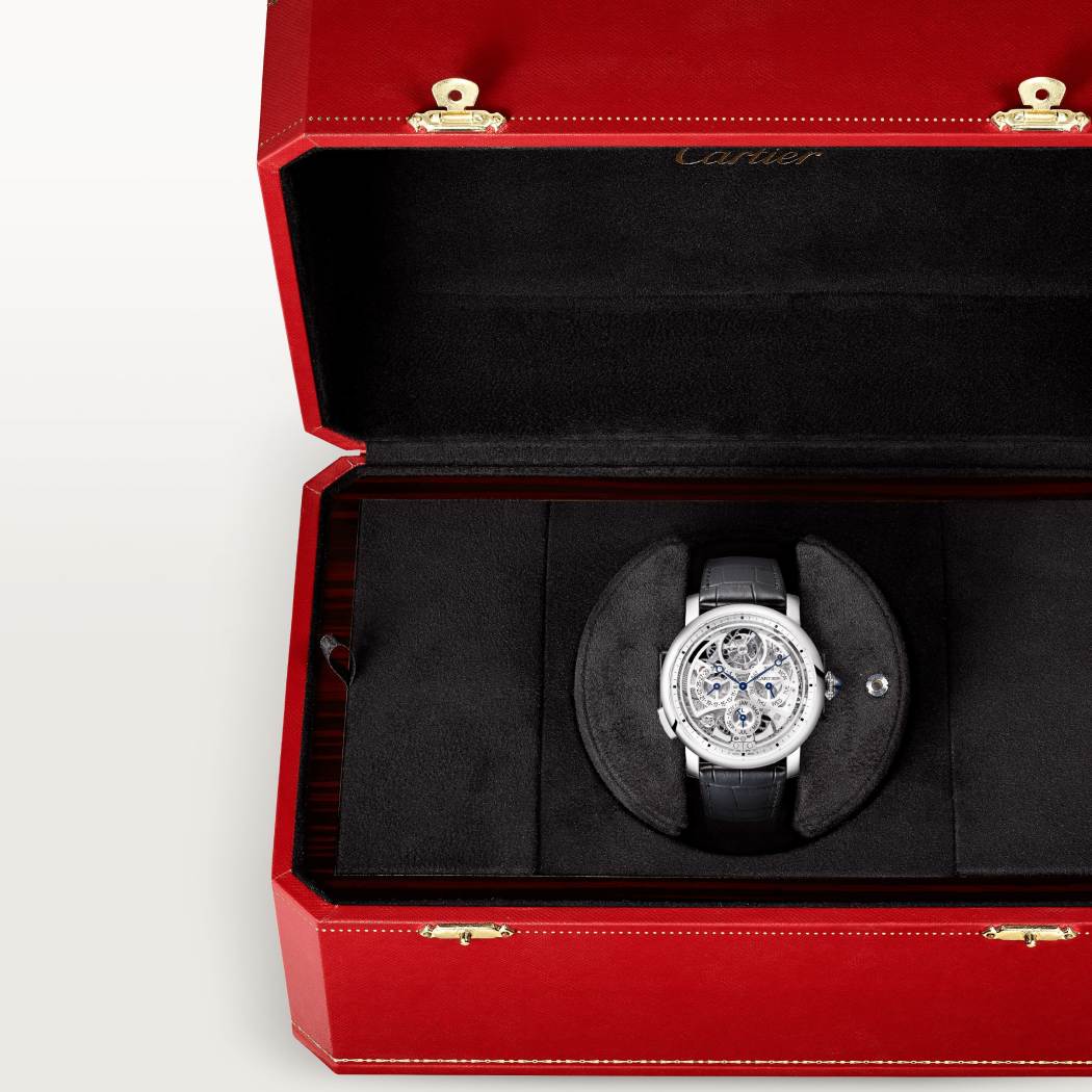 Rotonde de Cartier高级复杂功能镂空腕表 45毫米 铂金 自动上链