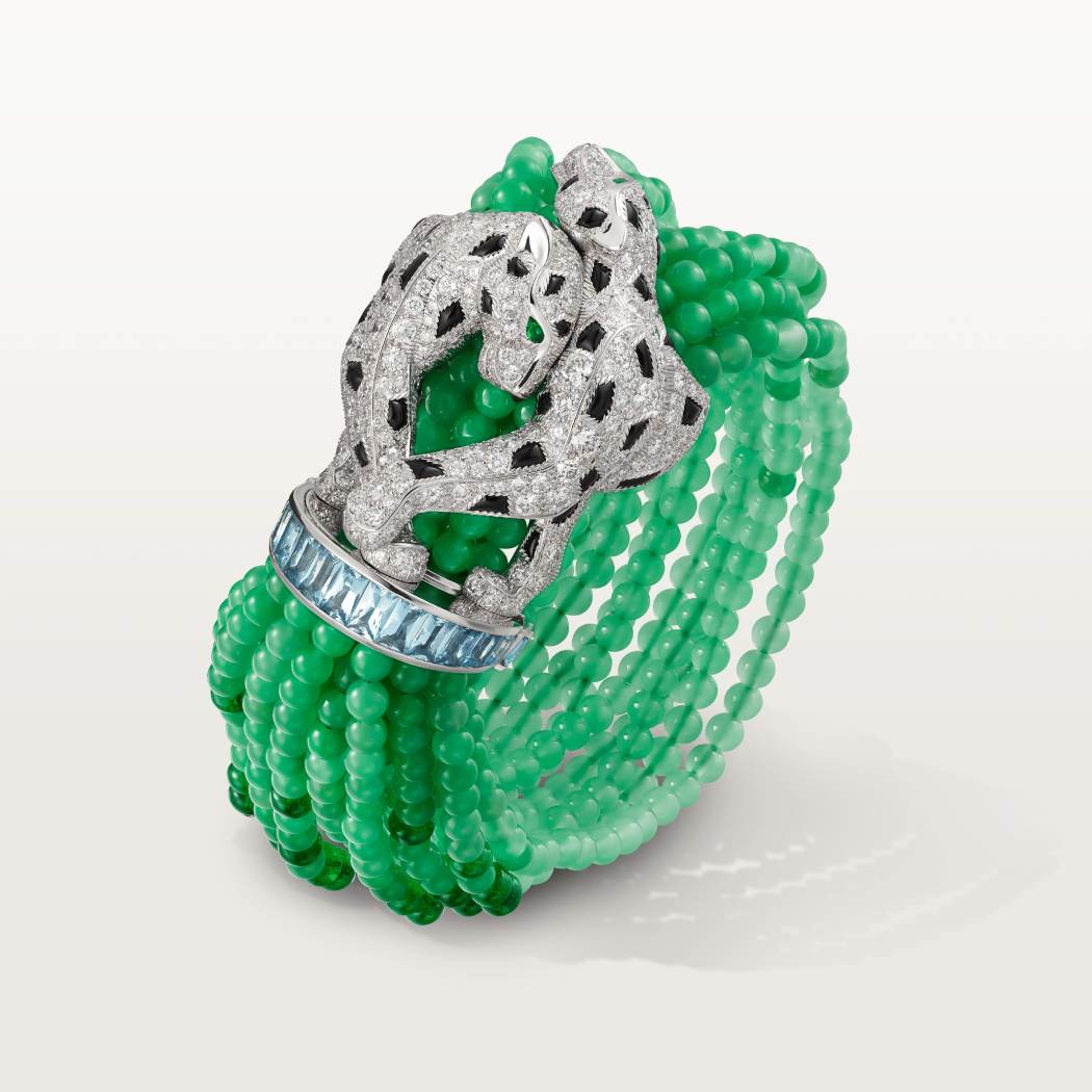 H6015217 - Cactus de Cartier手镯 18K黄金 - 黄金，祖母绿，绿玉髓，红玉髓，钻石 - 卡地亚
