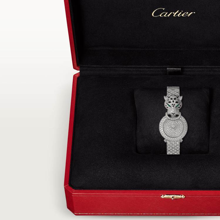 La Panthère de Cartier 腕表  18K镀铑白金 石英