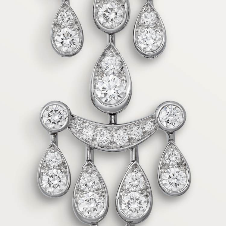 Pluie de Cartier耳环 18K白金