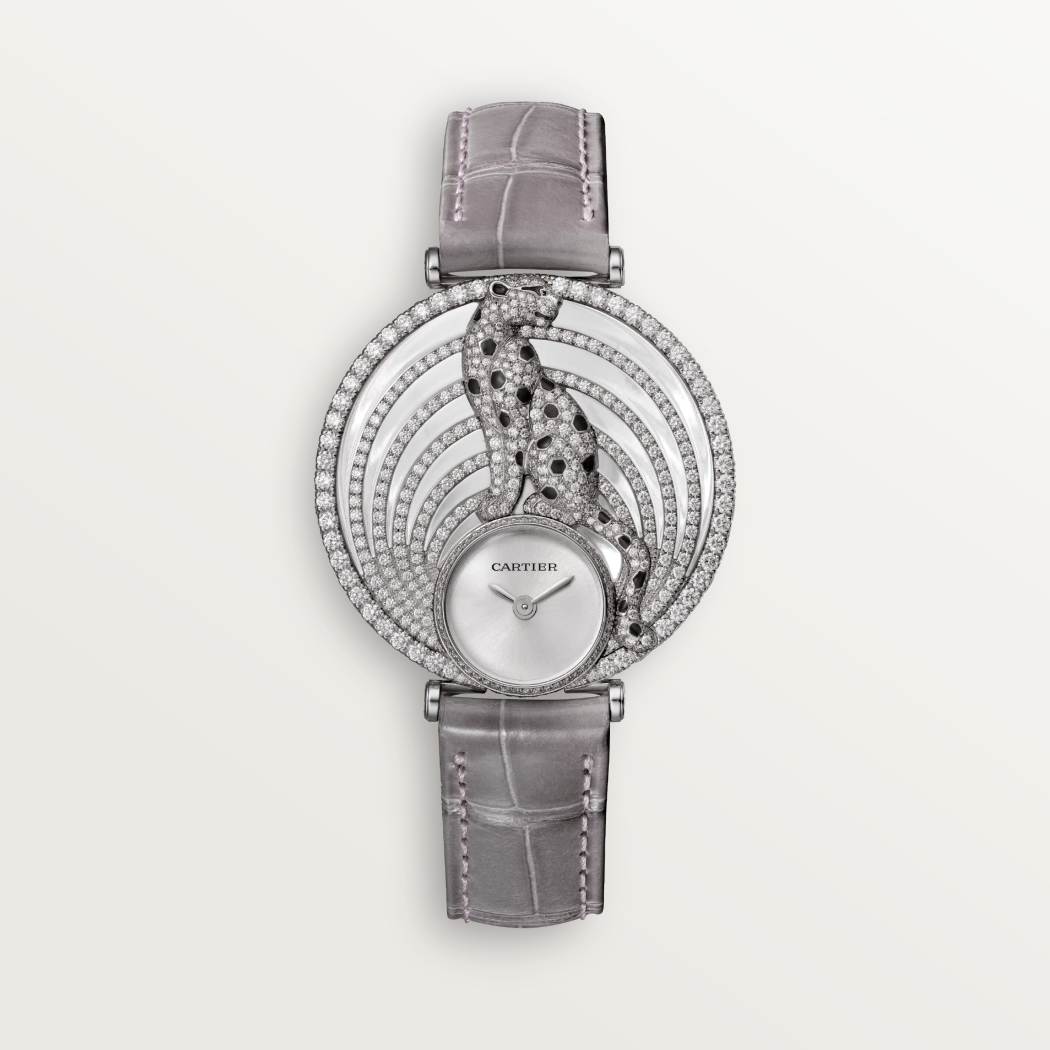 Joaillère Panthère 腕表 大号款 18K镀铑白金 石英