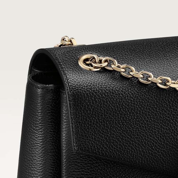 链条手袋，迷你款，Panthère de Cartier系列，仅限中国发售 黑色 小牛皮