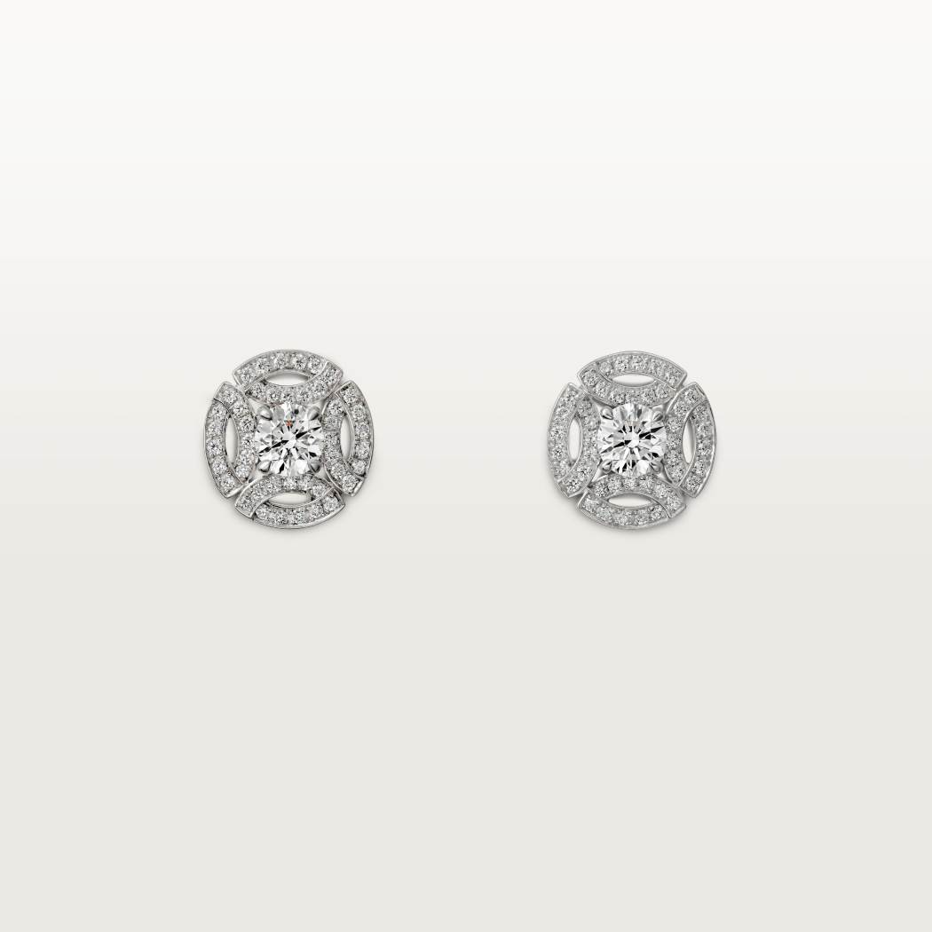 Galanterie de Cartier耳环 18K白金