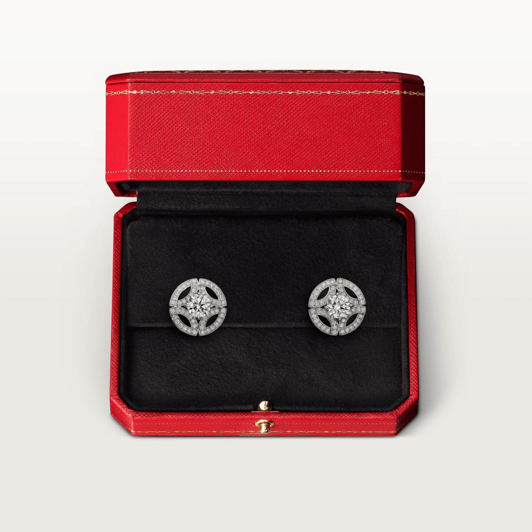 Galanterie de Cartier耳环 18K白金