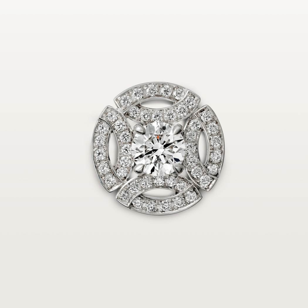 Galanterie de Cartier耳环 18K白金