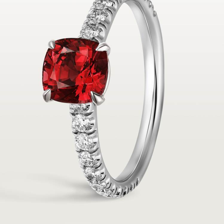 n4758200 - solitaire 1895系列 铂金 - 铂金,红宝石,钻石 - 卡地亚