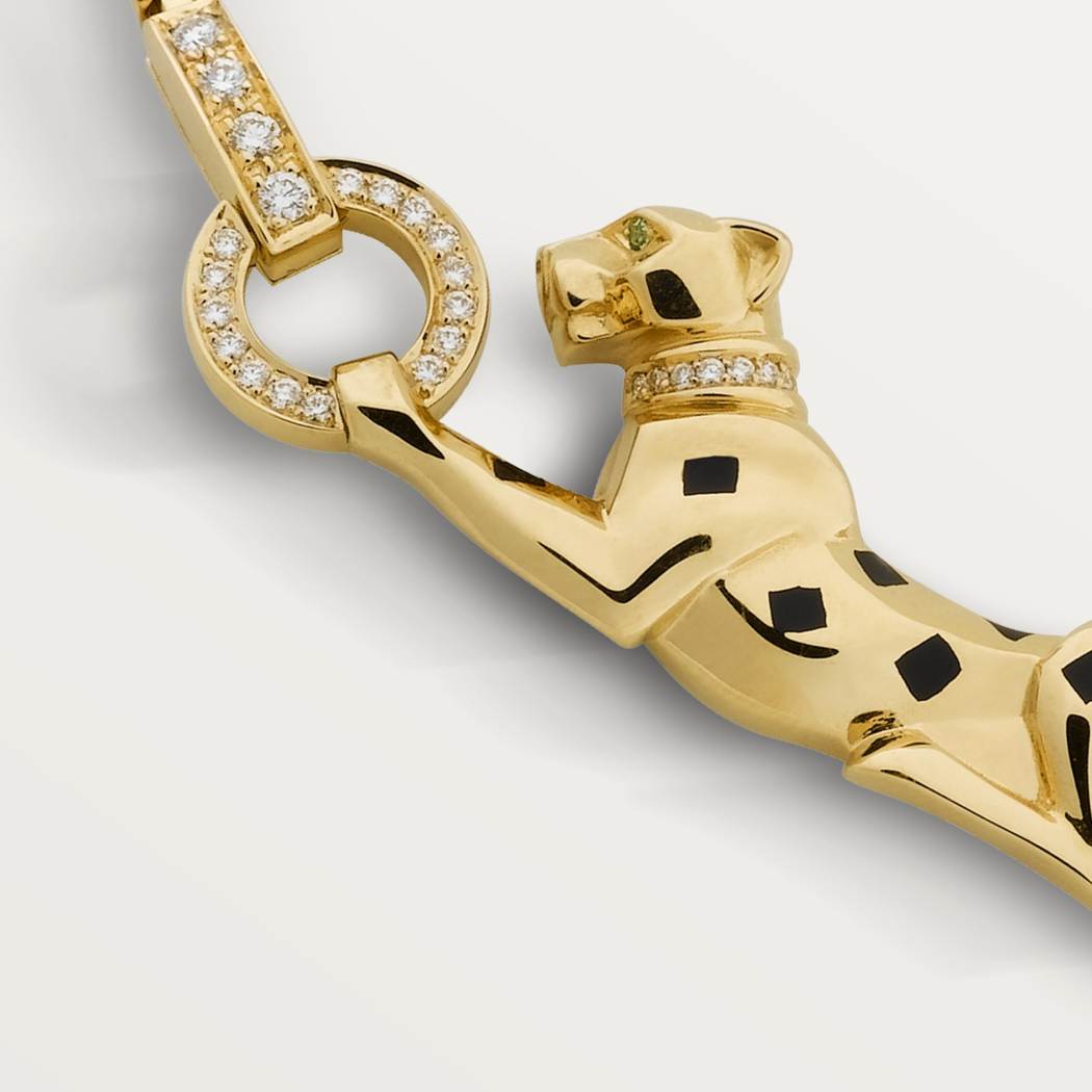 N7059200 - Panthère de Cartier卡地亚猎豹项链18K黄金- 黄金，亮漆 