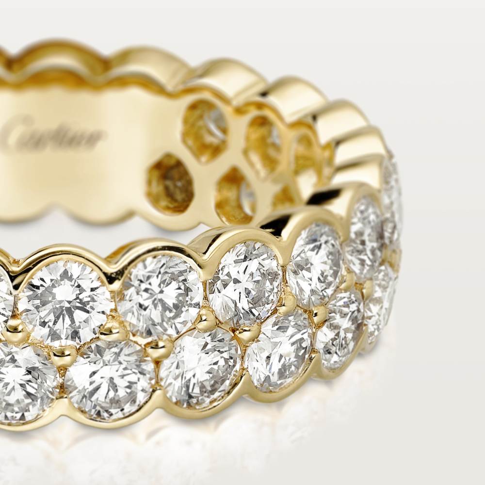 Broderie de Cartier结婚戒指 18K黄金