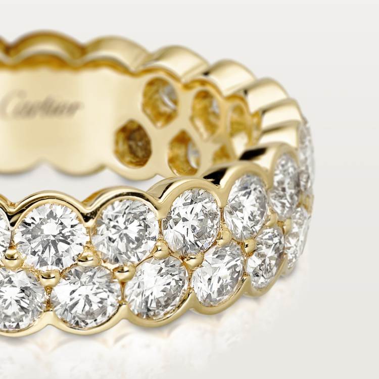 Broderie de Cartier结婚戒指 18K黄金