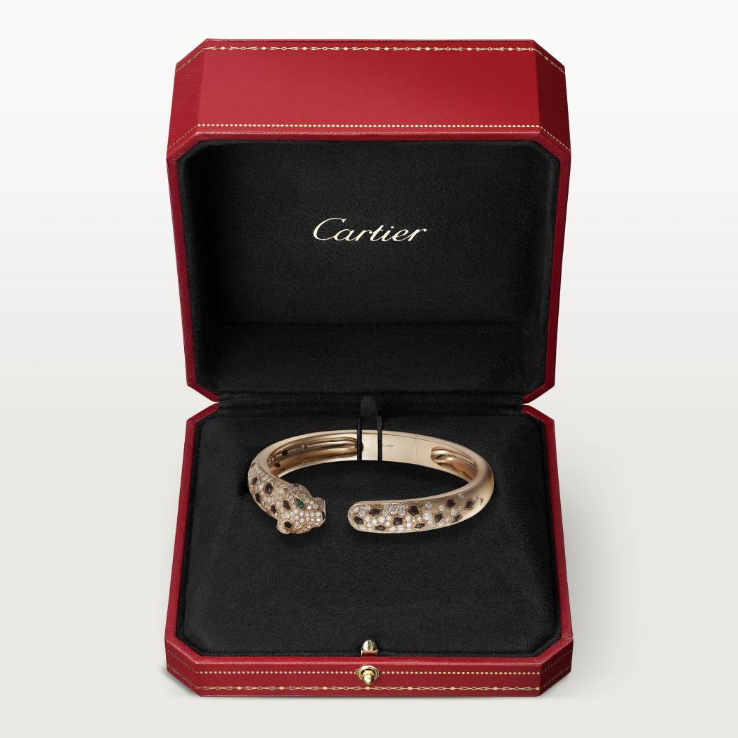 N6715517 - Panthère de Cartier手镯 18K玫瑰金 - 玫瑰金，缟玛瑙，祖母绿，钻石 - 卡地亚