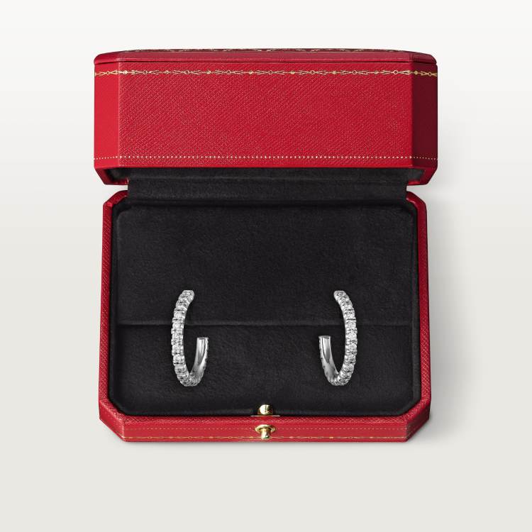 Etincelle de Cartier耳环，小号款 18K白金