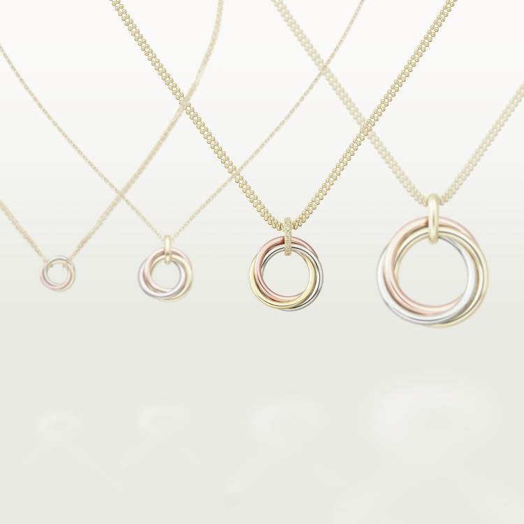 trinity项链 18k白金,18k黄金,18k玫瑰金