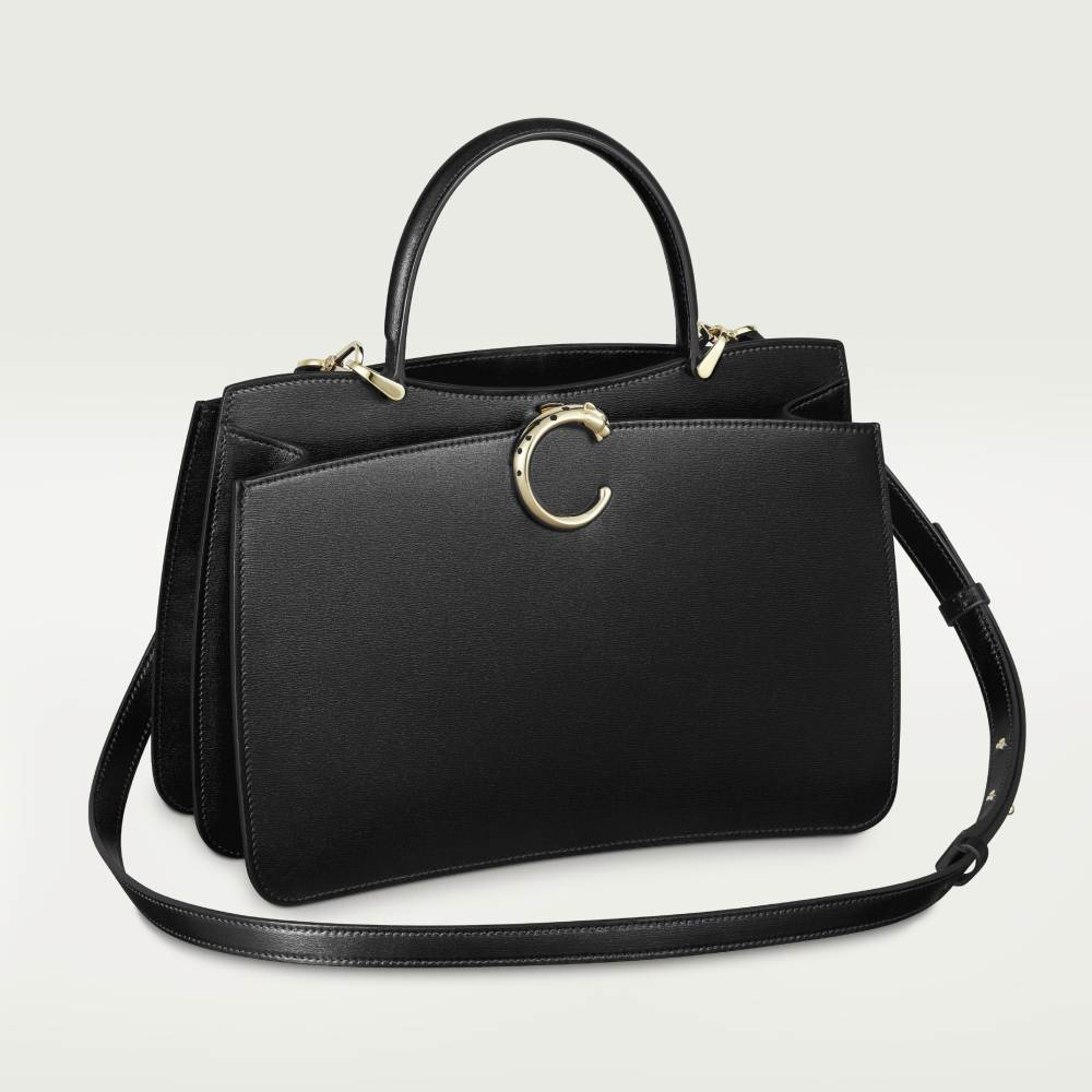 Panthère C系列小号款手袋 黑色 小牛皮