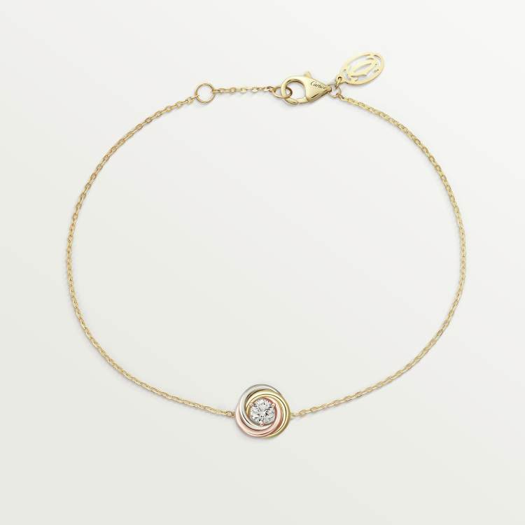 trinity手镯 18k白金,18k黄金,18k玫瑰金