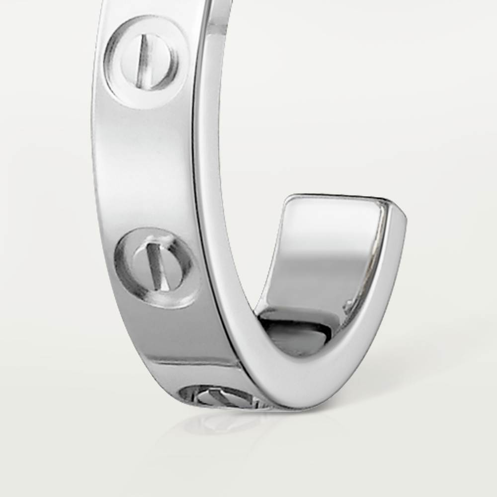 LOVE圈形耳环，小号款 18K白金