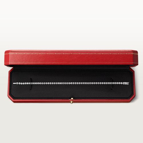 Lignes Essentielles系列手链，镶嵌圆形明亮式切割钻石