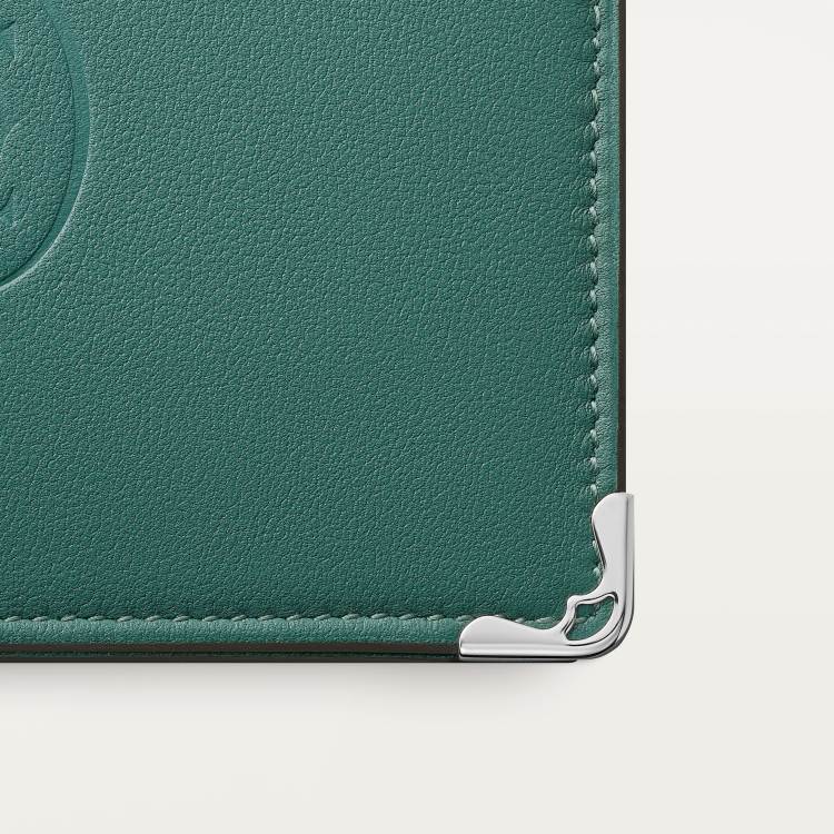 6信用卡皮夹，Must de Cartier系列 绿色 小牛皮