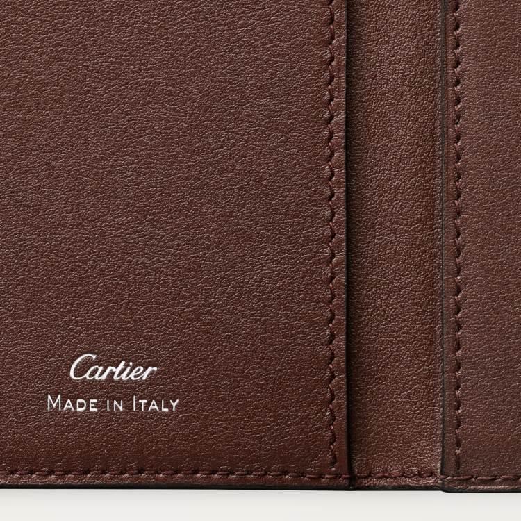 4信用卡皮夹，Must de Cartier系列 CHOCOLATE 小牛皮