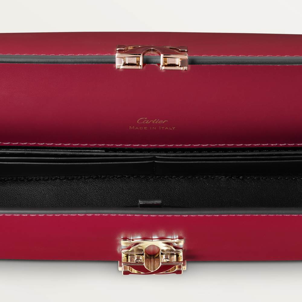迷你链条手袋，C de Cartier系列 红色 小牛皮