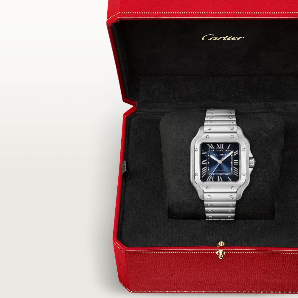 Santos de Cartier腕表 中号款 精钢 自动上链