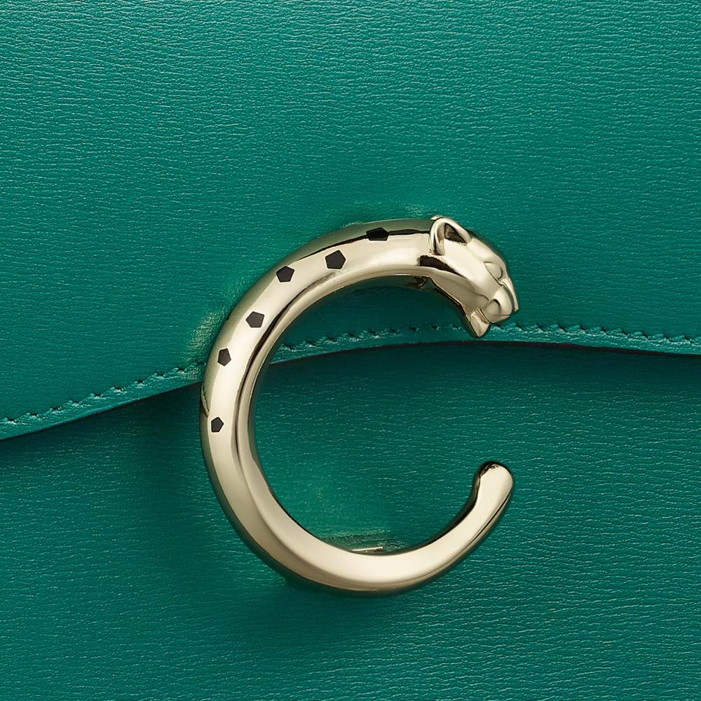 Panthère C de Cartier系列迷你款手袋 绿色 小牛皮