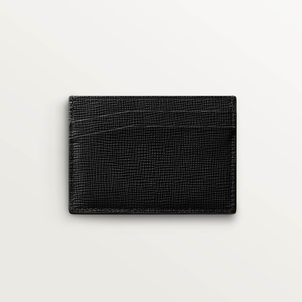 Cartier Losange系列双层卡片夹 黑色 小牛皮